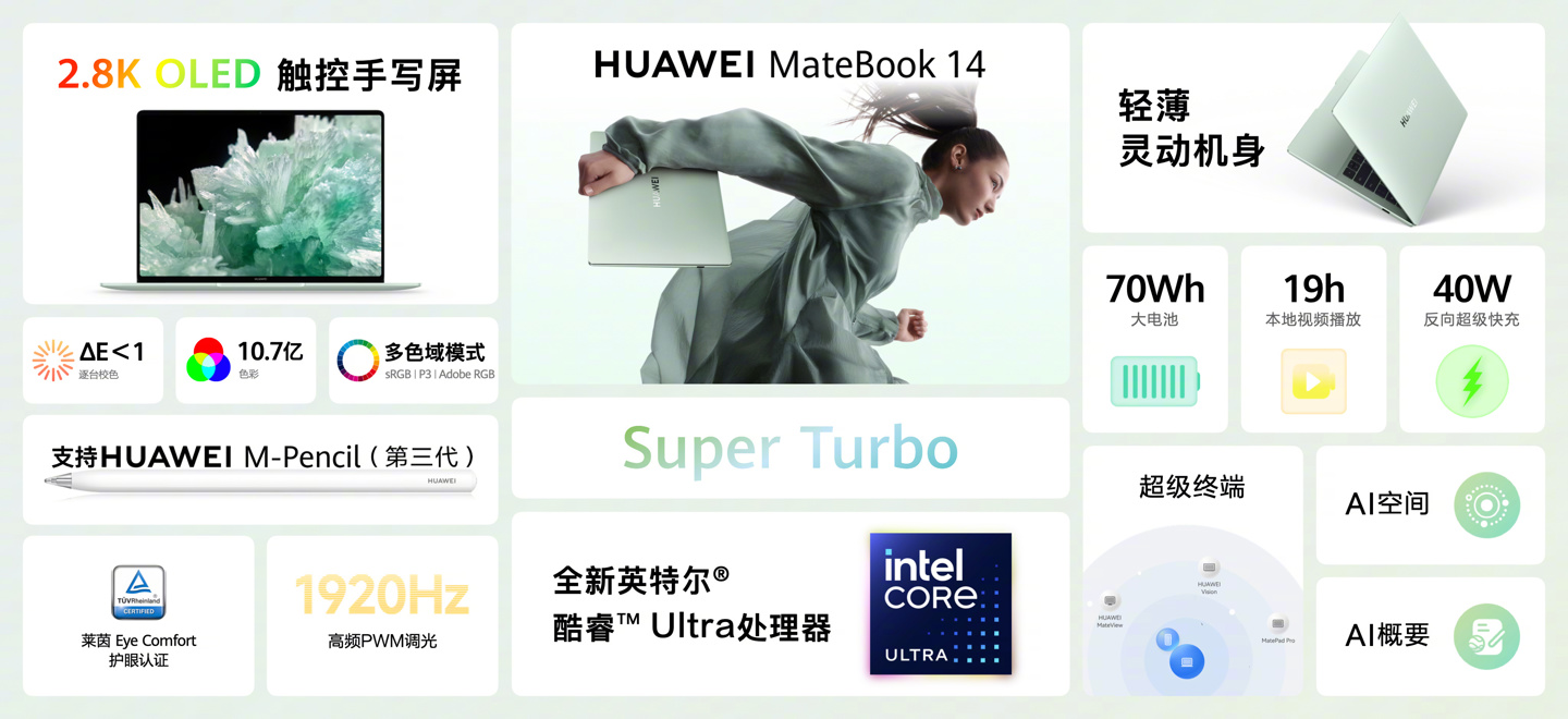 华为新款 MateBook 14 正式发布开售：华为笔记本首次支持手写笔