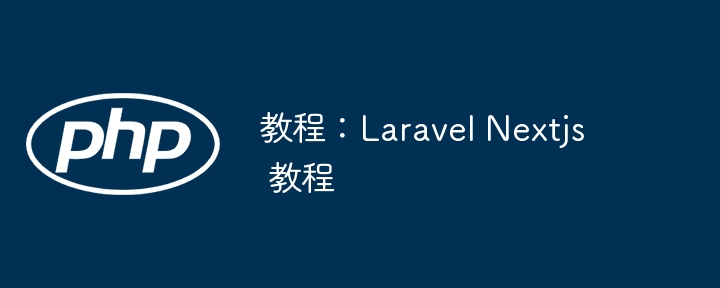 教程：laravel nextjs 教程