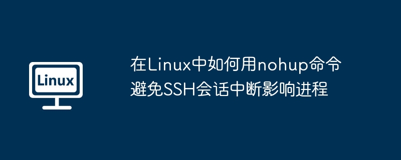 在linux中如何用nohup命令避免ssh会话中断影响进程