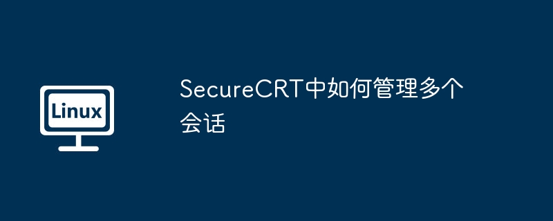 securecrt中如何管理多个会话
