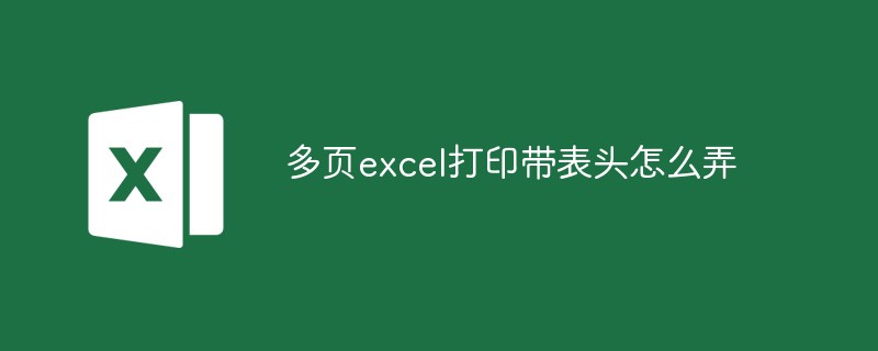 多页excel打印带表头怎么弄（表头.怎么弄.多页.打印.excel.....）