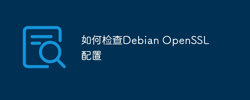 如何检查Debian OpenSSL配置(检查,配置,Debian,OpenSSL....)