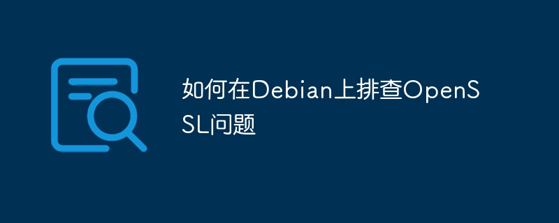 如何在Debian上排查OpenSSL问题(排查,如何在,Debian,OpenSSL....)